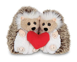 Bearington Lovie and Dovey Plush Stuffed Animal Hedgehogs Holding Heart, 5.5 inches