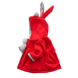 CoKate Infant Baby Girl Fall Winter Hooded Coat Sweet Rabbit Jackets Outerwear (Red, 18-24 Months)