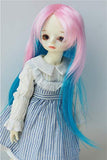 JD106 8-9inch 9-10inch MAGA BJD Doll Wigs Kanekalon Fiber Doll Wigs (Pink+Blue, 8-9inch)