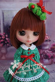 leoglint Blythe Doll Clothes, Christmas Dress Clothing for Blythe Doll 30 cm 1/6 Bjd Dolls Azone ICY Licca Doll