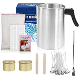 Candle Making Kit for Adult , Candle Making Beginner Kits Including 3L/6.6 Pounds Candle Pouring Pot Set -1.1LB Soy Wax, Candle Wicks, Wicks Sticker, Candle Tins & More