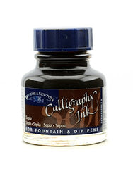 Winsor & Newton Calligraphy Ink sepia 1 oz. [PACK OF 3 ]