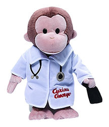 GUND Curious George Doctor Monkey Stuffed Animal Plush, 13"