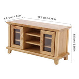 Xinapy 1:12 Dollhouse TV Cabinet Miniature Mini Wooden Furniture Decor Model Children Gift White