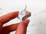 Miniature Tissue Box, Dollhouse Bathroom Toilet Accessories Handmade Paper Props