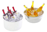 M&E Mini Beer & Wine Bottle Bucket Figures! Comes as a Set of 2 - Perfect for Fairy Gardens, Indoor/Outdoor Decor Dollhouse Doll House Miniature