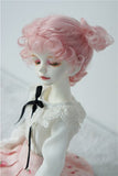 JD269 7-8inch 18-20CM Twins Bowl updo Mohair Doll Wig 1/4 MSD BJD Wigs (Pink)