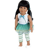 Adora Friends Jasmine 18" Girl Vinyl Huggable Fashion Play Doll with Open/Close Eyes for Children 6+ Toy Vinyl Toy Gift