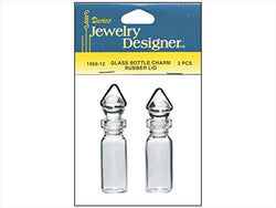 Darice & Catan Floral DAR1956.12 Charm 35 Mm. Glass Bottle Rubber Stop, 2 Piece - Pack Of 3