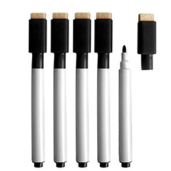RETON Magnetic Dry Wipe White Board Markers Pens, Dry Erase Marker with Eraser Cap, 4.4 In Mini Markers with Fine Tip for Classroom, Office, Hospital, Board Games and Tutoring Sessions (25 Pcs, Black)