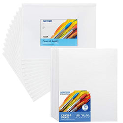 FIXSMITH-Painting-Canvas-Panels,11x14 Inch Canvas Board Super Value 12 Pack Canvases,100% Cotton,Primed Canvas Panel,Acid Free,Artist Canvas Boards for Professionals,Hobby Painters,Students & Kids.