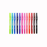 Tombow 61500 Twintone Marker Set, Bright, 12-Pack. Double-Sided Markers for Bold and Precise