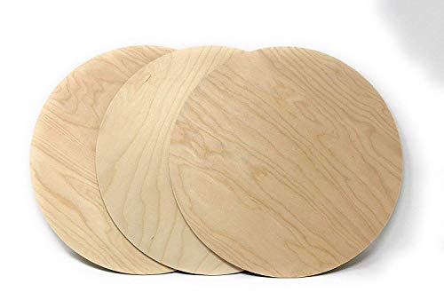 Gocutouts 12" Wooden Circle Cutouts Package of 3-1/8" Baltic Birch (12" Package of 3)