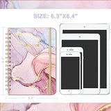 Spiral Notebook/Journal - Lined Notebook/Journal with Premium Thick Paper, 6.3" x 8.4", Twin-Wire Binding, Elastic Closure, Inner Pocket, 128 Pages/64 Sheets, Perfect for College, Office, Home