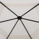 Sunjoy Lambert 11x11 ft. 2-Tone Pop Up Portable Hexagon Steel Gazebo, White & Black