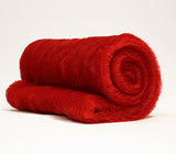 Faux Fur Fabric Long Pile Weasel FIRE RED / 60" Wide / Sold by the yard