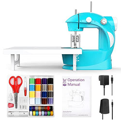KPCB Sewing Machine Set with 42PCS Sewing Kit Mini Electric Sewing Machine (Blue)