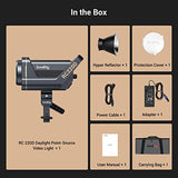SmallRig RC 220D 220W LED Video Light 98700 LUX @3.3ft 5600K Continuous Output Light with CRI 95+, TLCI 96+, w/ Bowens Mount, Manual and App Control Remotely Professional Studio Spotlight- 3472
