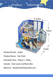Kisoy DIY Dollhouse Kit, Exquisite Miniature with Furniture, Dust Proof Cover and Music Movement, for Your Perfect Craft (Star Field)