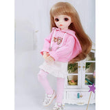 1/6 26Cm BJD Doll Full Set Ball Jointed SD Dolls + Wig + Clothes + Makeup + Shoes + Socks Best Gift for Childrens