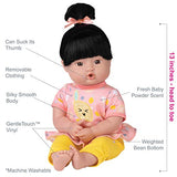 Adora Playtime Baby Doll Bright Citrus, 13 inch Asian Soft Doll, Best Baby Toy Gift for Age 1+