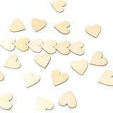 RERIVER 2-Inch Wooden Heart Blank Unfinished Wood Slices Discs Cutout Pieces DIY Crafts