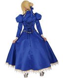 miccostumes Women's Blue Saber Cosplay Costume Outfit Top Skirt (S)