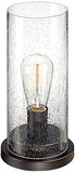 Libby Seeded Glass 12" High Edison Accent Lamps - Set of 2