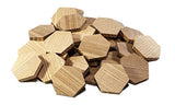 1.54" Wood Hexagon Cutout Shapes Unfinished Wood Mosaic Tile - 30 pcs