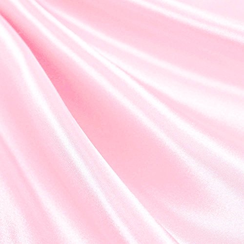 Pink Satin Fabric 60" Inch Wide – 10 Yards By Roll (FB)