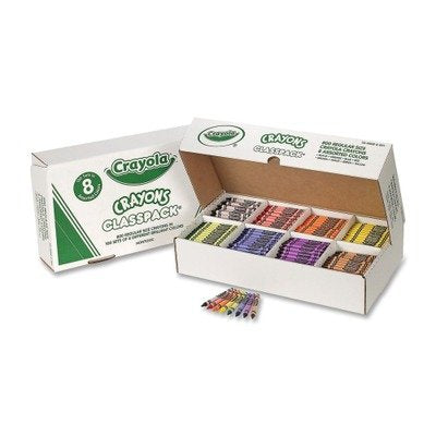 Crayolaamp;reg; - Classpack Regular Crayons, 8 Colors, 800/BX - Sold As 1 Box - Plenty of crayons