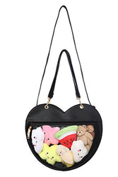 Ita Bag Heart Shaped Purse Kawaii Backpack Ita Bag Crossbody Clear Bag Ita Heart Bag Kawaii Wallet Lolita Bag Love Shaped Bag Kawaii Bag Transparent Backpacks Cute Bag Japanese School Bag Anime Bag