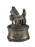 Bronzed Finish Mozart "The Magic Flute' Spinning Music Box