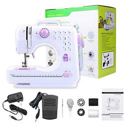 SoulLife Sewing Machine,12 Built-in Stitches, 2 Speeds Double Thread,LED Sewing Lamp,Thread Cutter and Foot Pedal,Portable Household Mini Upgrade Sewing Machine Tool for Beginners