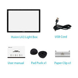 Huion LA3 Portable USB LED Tracing Light Box Dimmable Brightness Tatto Light Pad
