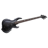 ESP LTD TA-204 FRX Signature Series Tom Araya Bass Guitar, Black Satin