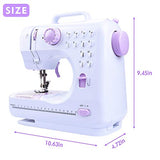 SoulLife Sewing Machine,12 Built-in Stitches, 2 Speeds Double Thread,LED Sewing Lamp,Thread Cutter and Foot Pedal,Portable Household Mini Upgrade Sewing Machine Tool for Beginners