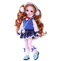 BJD Dolls 1/6, 12 Inch Little Angel Series Doll, 28 Ball Jointed Doll DIY Toys with Full Set Clothes Shoes Wig Makeup, Gift for Girls Birthday Gift (Zala)