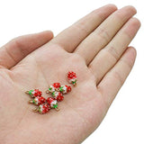 Buorsa 20 Pcs Strawberry Charm Beads Fruit Shaped Jewelry Making Pendants for Earring Necklace