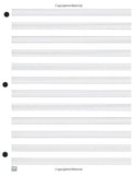 12 Staff Music Writing Pad (Loose Pages (3-hole punched for ring binders))