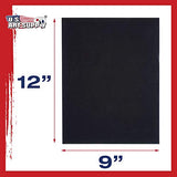 US Art Supply 9 X 12 inch Black Professional Artist Quality Acid Free Canvas Panels 6-Pack (1 Full Case of 6 Single Canvas Panels)