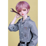 Full Set 1/3 BJD Doll Handsome Boy SD Doll 23.6in Ball Joints Doll + Makeup + Clothes + Shoes + Wig + Accessories, 100% Handmade