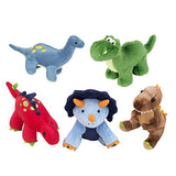 FRANKIEZHOU Stuffed Dinosaurs 5 Pack 5’’ Plush Dinosaur Toy, Soft Dino Stuffed Animal Set Gifts for Kids