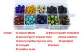 260 Pcs 8mm Colorful Seven Chakra Energy Beads(Includes 8 Different Chakra Beads and 4 Different