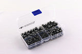 BRCbeads Hematite Gemstone Loose Beads Round Value Box Set 340pcs Per Box for Jewelry Making