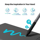 HUION Inspiroy H610X Drawing Tablet 10x6.25 Inch Digital Graphics Tablet Chromebook and Android Supported 8192 Pressure Level with Battery-Free Stylus and 8 Shortcut Keys