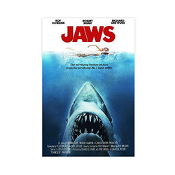 JAWS Classic 80s Movie Posters for Theater Room 2 Canvas Poster Wall Art Decor Print Picture Paintings for Living Room Bedroom Decoration 24×36inch(60×90cm) Unframe-style1