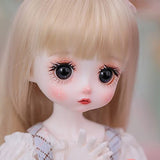 TBBA BJD Dolls 1/6 Big Eyes Doll 10 Inch 15 Ball Joints Doll DIY Toy Gift, Makeup Head, Headdress Full Set Clothes Shoes Wig with Gift Card Package for Girl