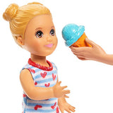 Barbie Skipper Babysitters Inc. Feeding Playset with Babysitting Skipper Doll, Toddler Doll with Feeding Feature, High Chair, Tricycle and Food-Themed Accessories for Kids 3 to 7 Years Old