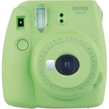 Fujifilm Instax Mini 9 Camera + Fuji INSTAX Instant Film (20 Sheets) + 14 PC Instax Accessories kit Bundle, Includes; Instax Case + Album + Frames & Stickers + Lens Filters + More (Lime Green)